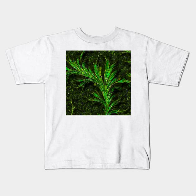 Feathery Fronds Abstracted Kids T-Shirt by DANAROPER